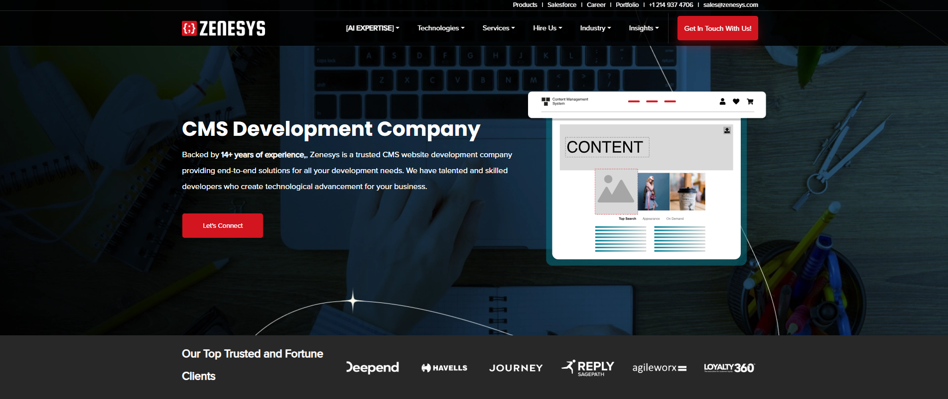 cms development services provide zenesys